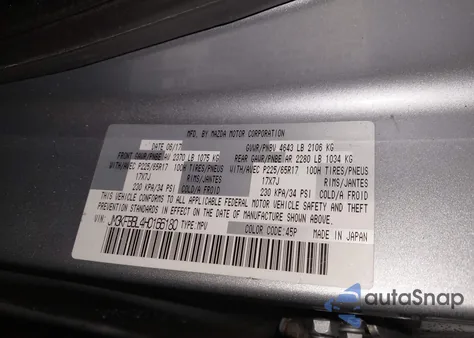 2017 Mazda Cx-5 Sport z USA, uszkodzony, nr VIN JM3KFBBL4H0166180